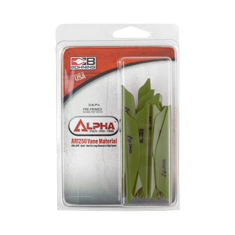 Load image into Gallery viewer, Bohning Alpha AR 1250 Vane 2.8" Neon Green 36pk
