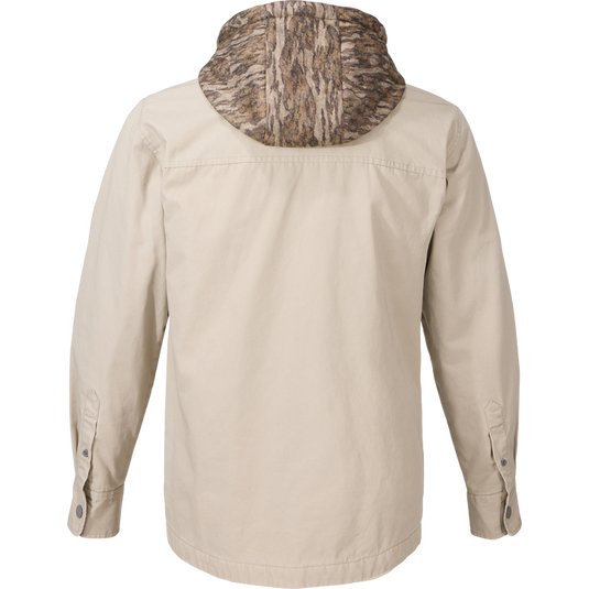 Campire Canvas Shirt Jac Hoodie Khaki M