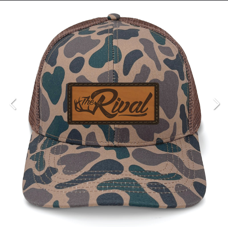 Load image into Gallery viewer, Rival Hat Leather Patch Mesh Back
